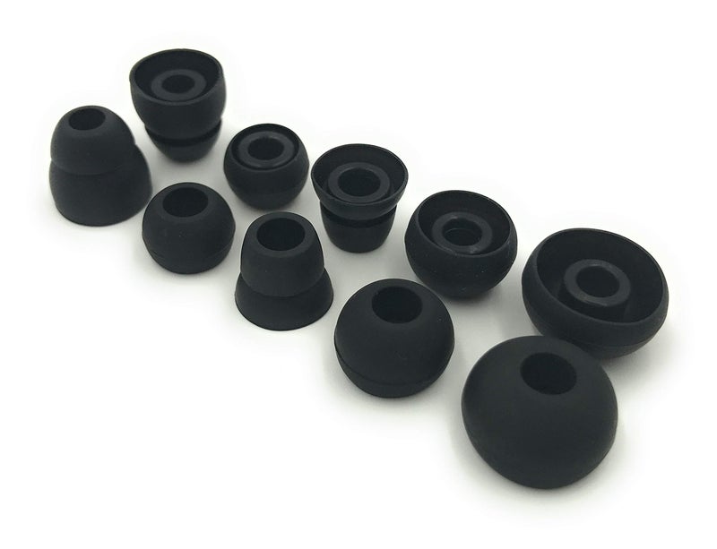 Earbudz Black Replacement Earbud Tips for Beats Powerbeats3 Wireless in Ear Headphones - Small, Medium, Large, Double Flange and Bi-Tip (Black) - Image 1